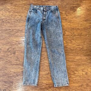 Vintage Lee 80s USA Acid Wash Blue Denim Jeans 34x34